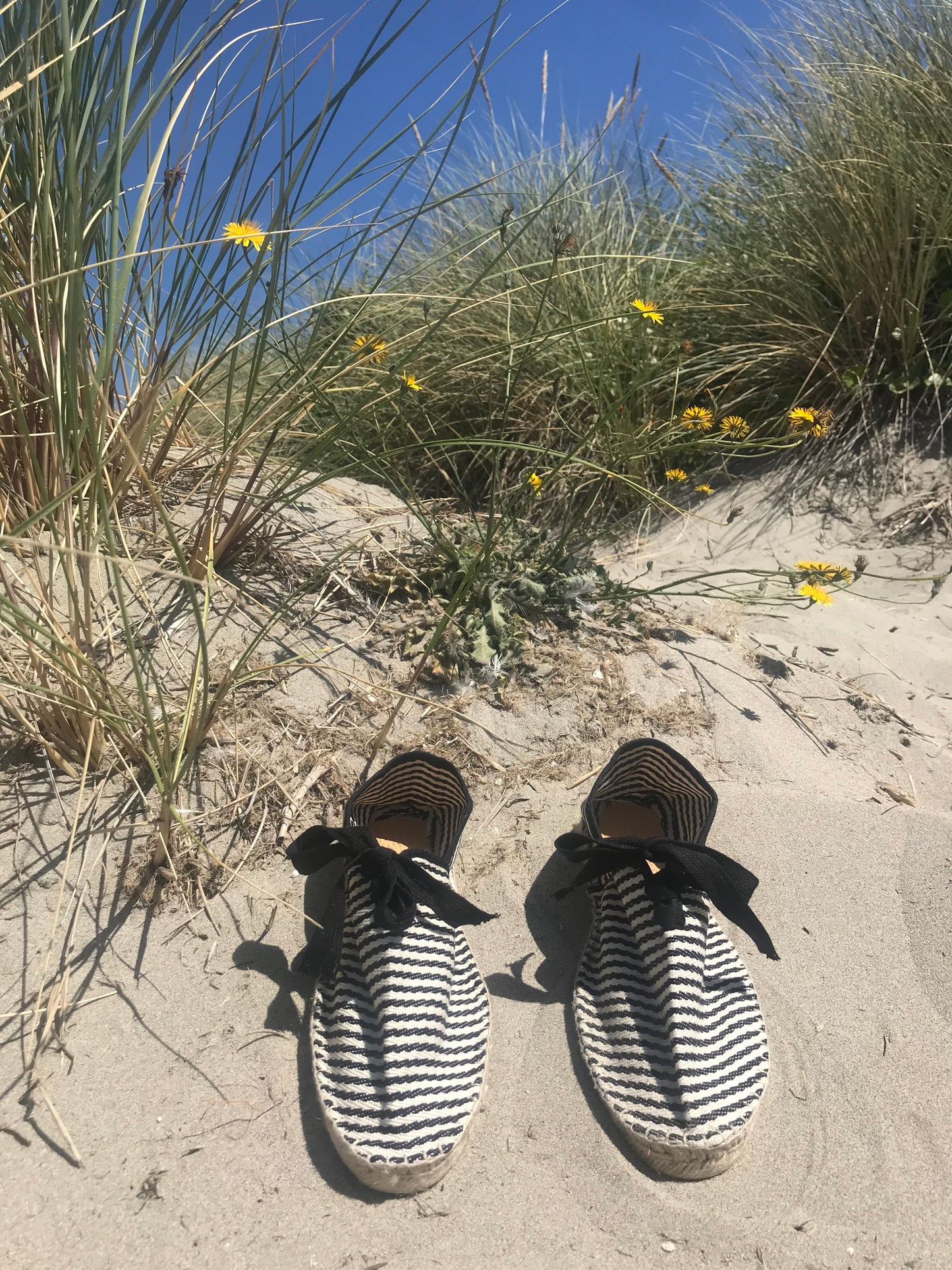 black & white striped cotton Picasso espadrille