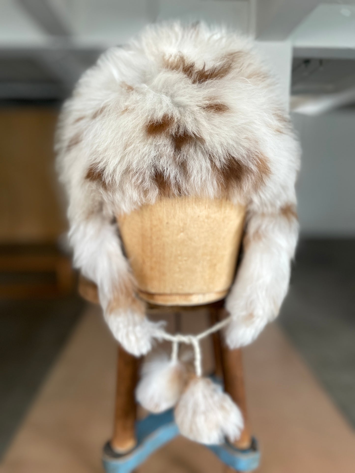 alpaca hat with pom poms