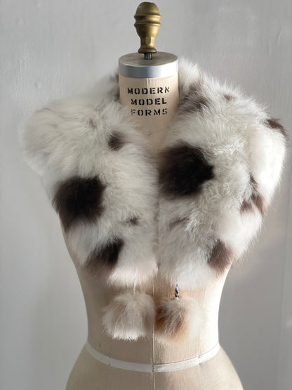 alpaca stole with pom poms